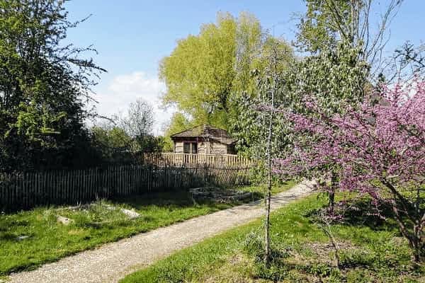 le cadre naturel de l'écolodge au printemps.
